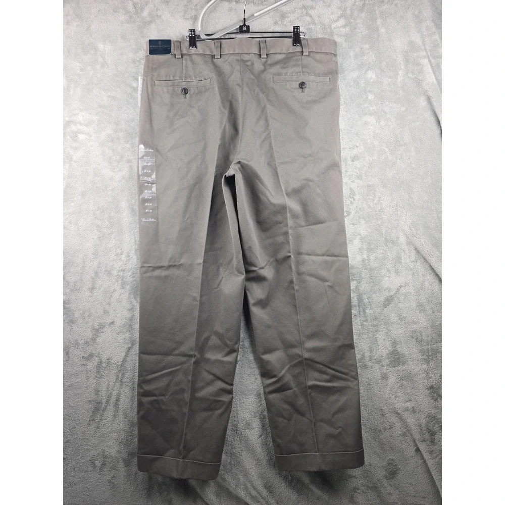 Brooks Brothers Advantage Chino Pants Mens 38x30 Brown Elliot Khaki‎ NWT